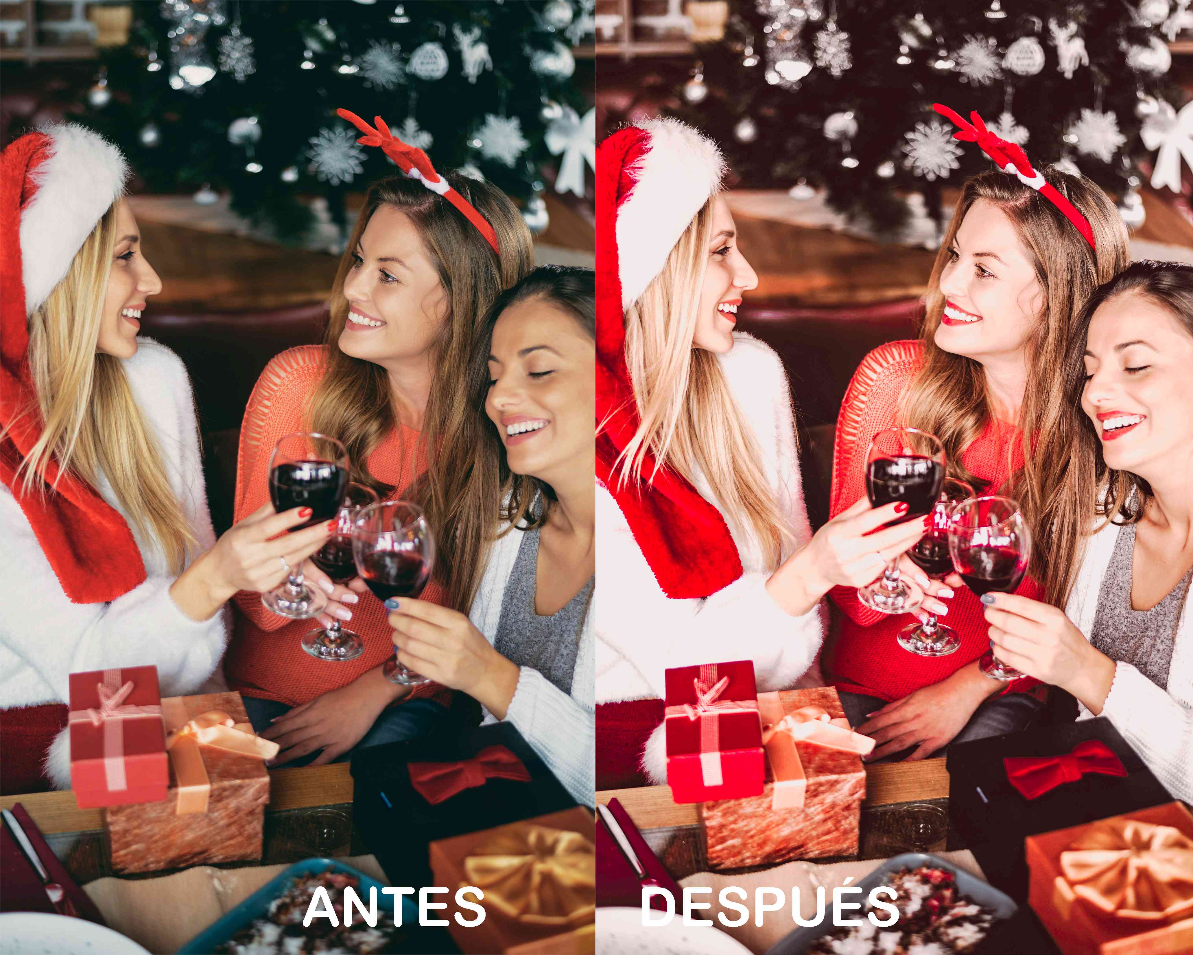 Rojo Festivo – Preset Gratis